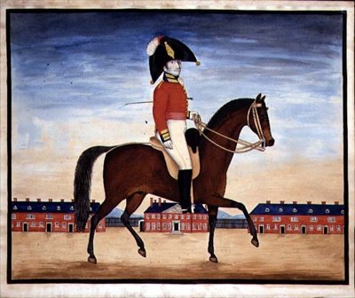 Retrato do Capitão William Manfull do 3º Regimento de Dragões da Luz do Próprio Rei de English School