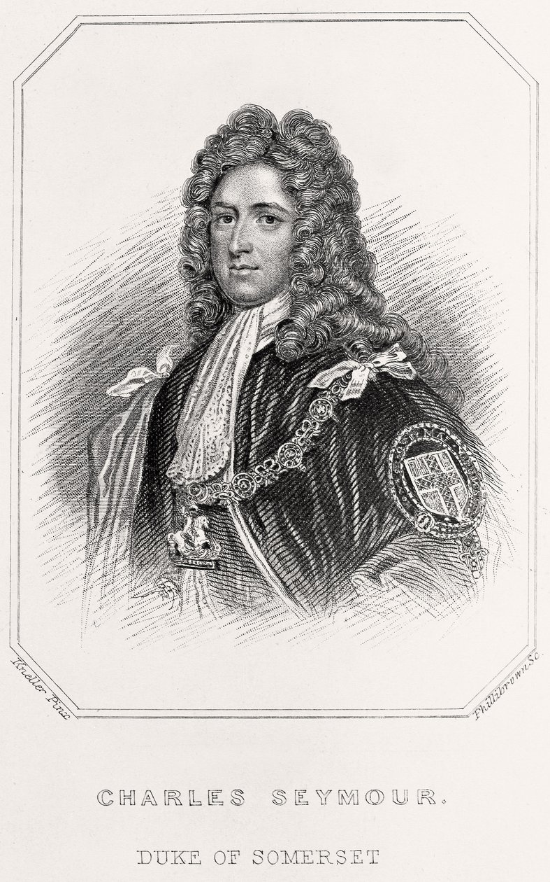 Retrato de Charles Seymour, duque de Somerset, 1835 de English School