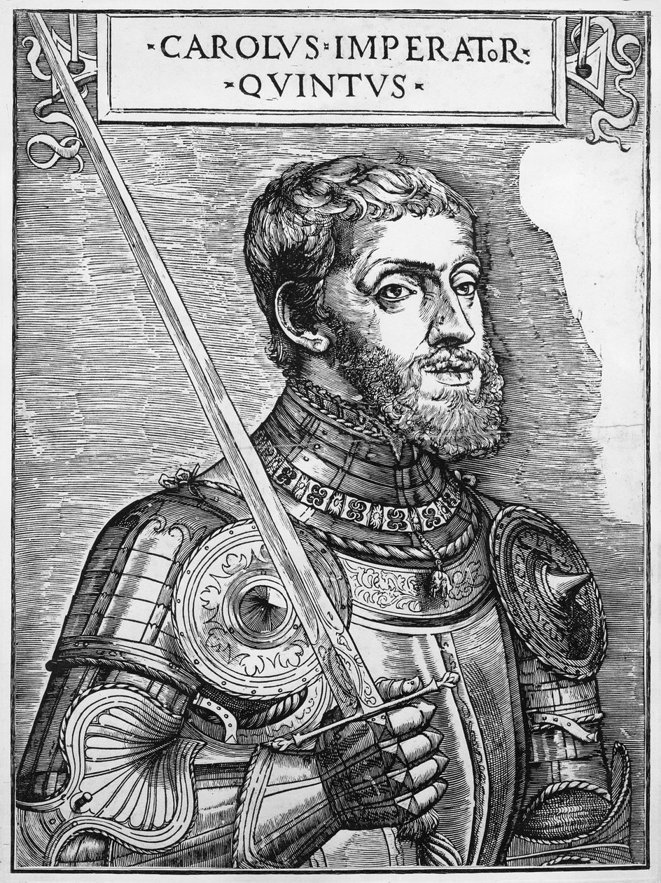 Retrato de Carlos V (1500-58), Sacro Imperador Romano-Germânico de English School