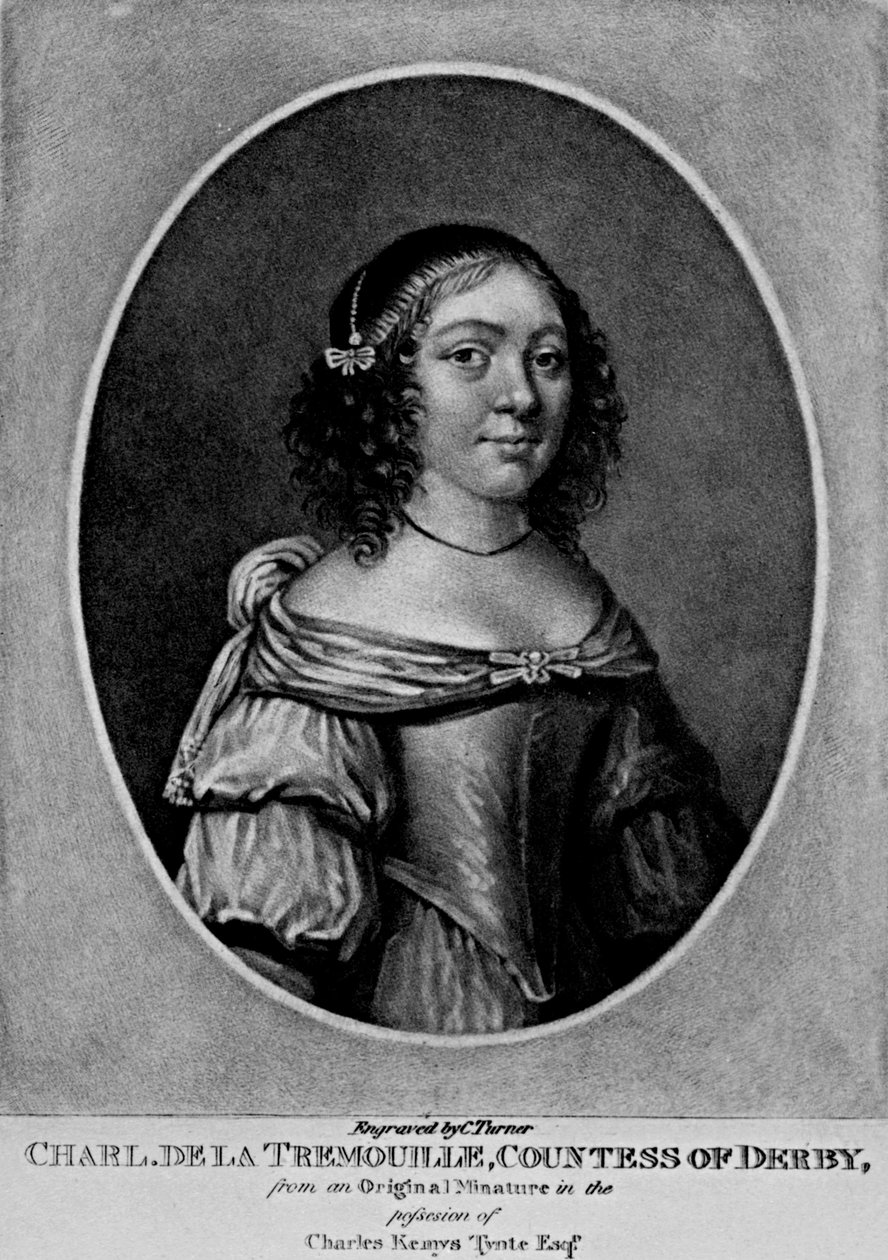Retrato de Charlotte, condessa do Derby, de "Personagens Ilustres na História Britânica", de Richard Earlom e Charles Turner, 1815 de English School