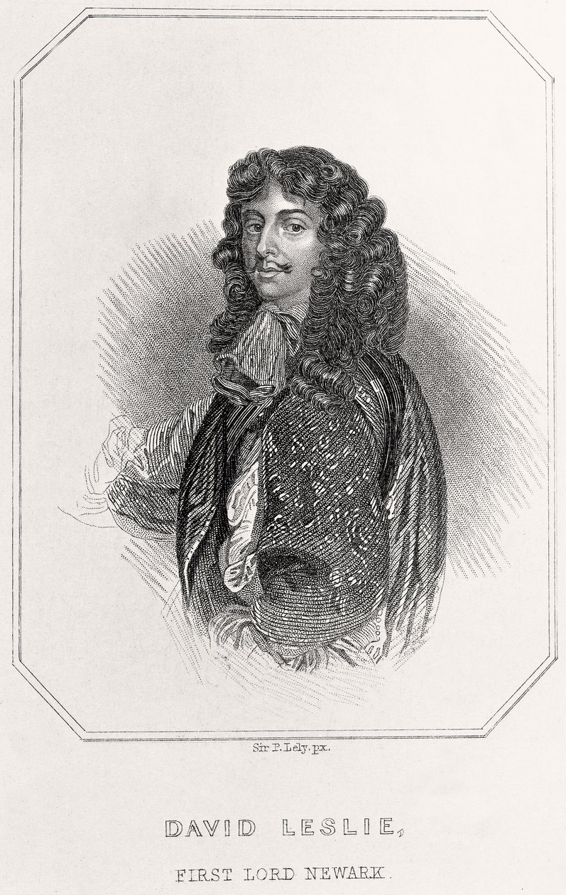 Retrato de David Leslie, 1º Senhor de Newark, 1835 de English School