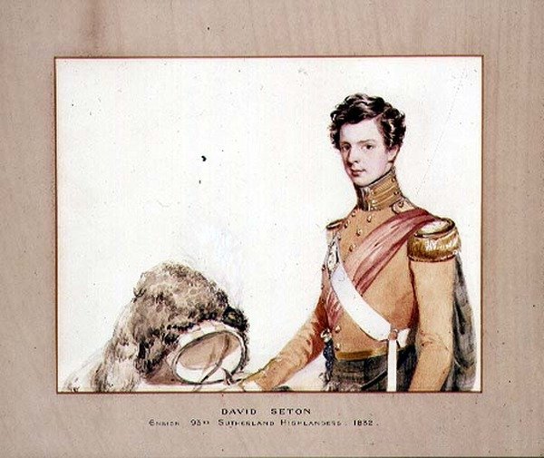 Retrato de David Seton, Alferes 93rd Sutherland Highlanders de English School