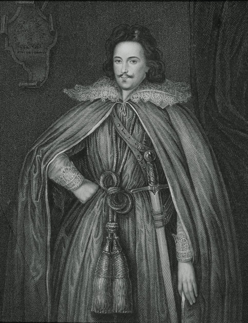 Retrato de Edward Herbert (1583-1648), de &39;British Retratos Lodge&39;, 1823 de English School