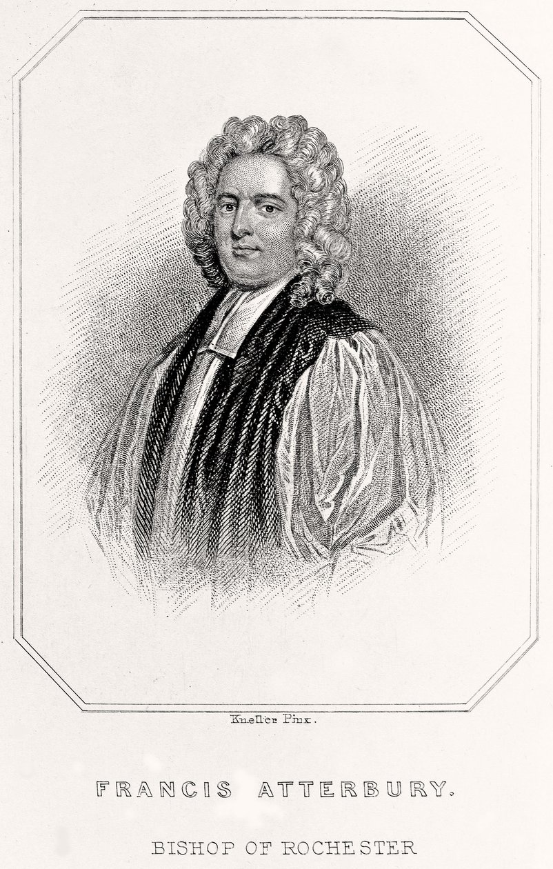 Retrato de Francis Atterbury, bispo de Rochester, 1835 de English School