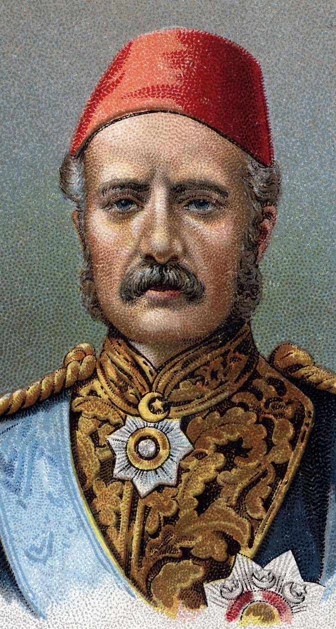 Retrato do General Charles Gordon, soldado britânico - Retrato de Charles George Gordon dit le Pasha (1833-1885), soldado britânico - Da série "Leaders of Men" - Cromolitografia - Escola Inglesa, século XX - de English School
