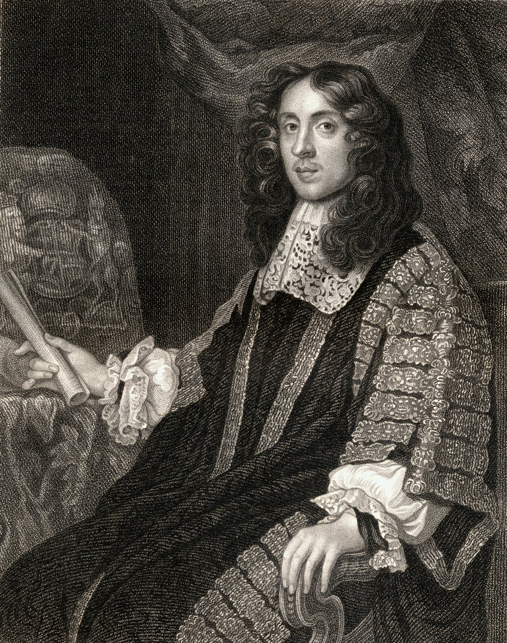 Retrato de Heneage Finch (1621-82), de Lodges British Portraits, 1823 de English School