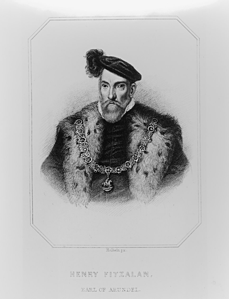 Retrato de Henry Fitzalan, 12º Conde de Arundel (c.1512-1580), de &39;British&39;s Portraits&39;, de 1823 de English School