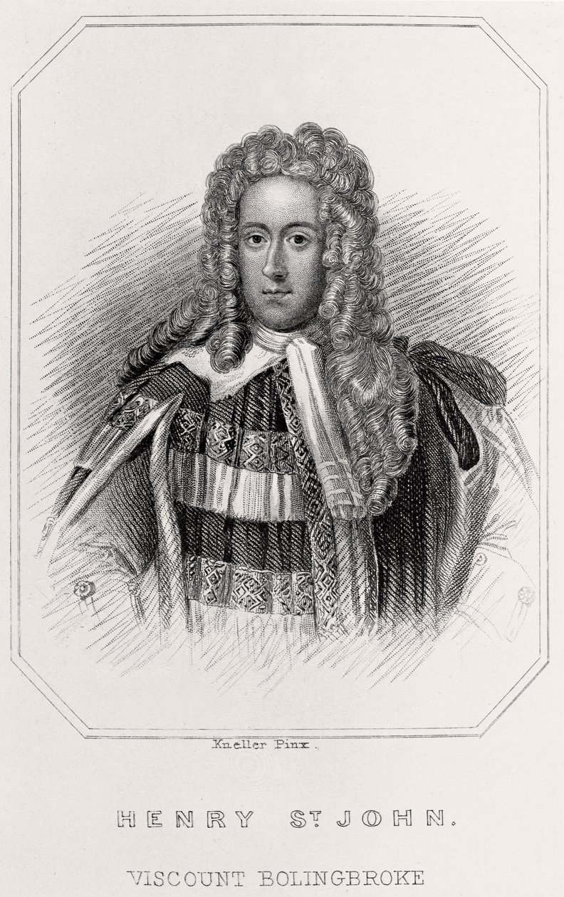 Retrato de Henry St. John, Visconde Bolingbroke, 1835 de English School