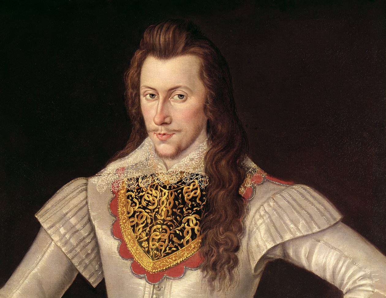 Retrato de Henry Wriothesley (1573-1624) 3º Conde de Southampton c.1600 (detalhe) de English School