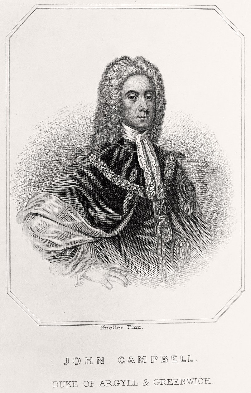 Retrato de John Campbell, Duque de Argyll e Greenwich, 1835 de English School