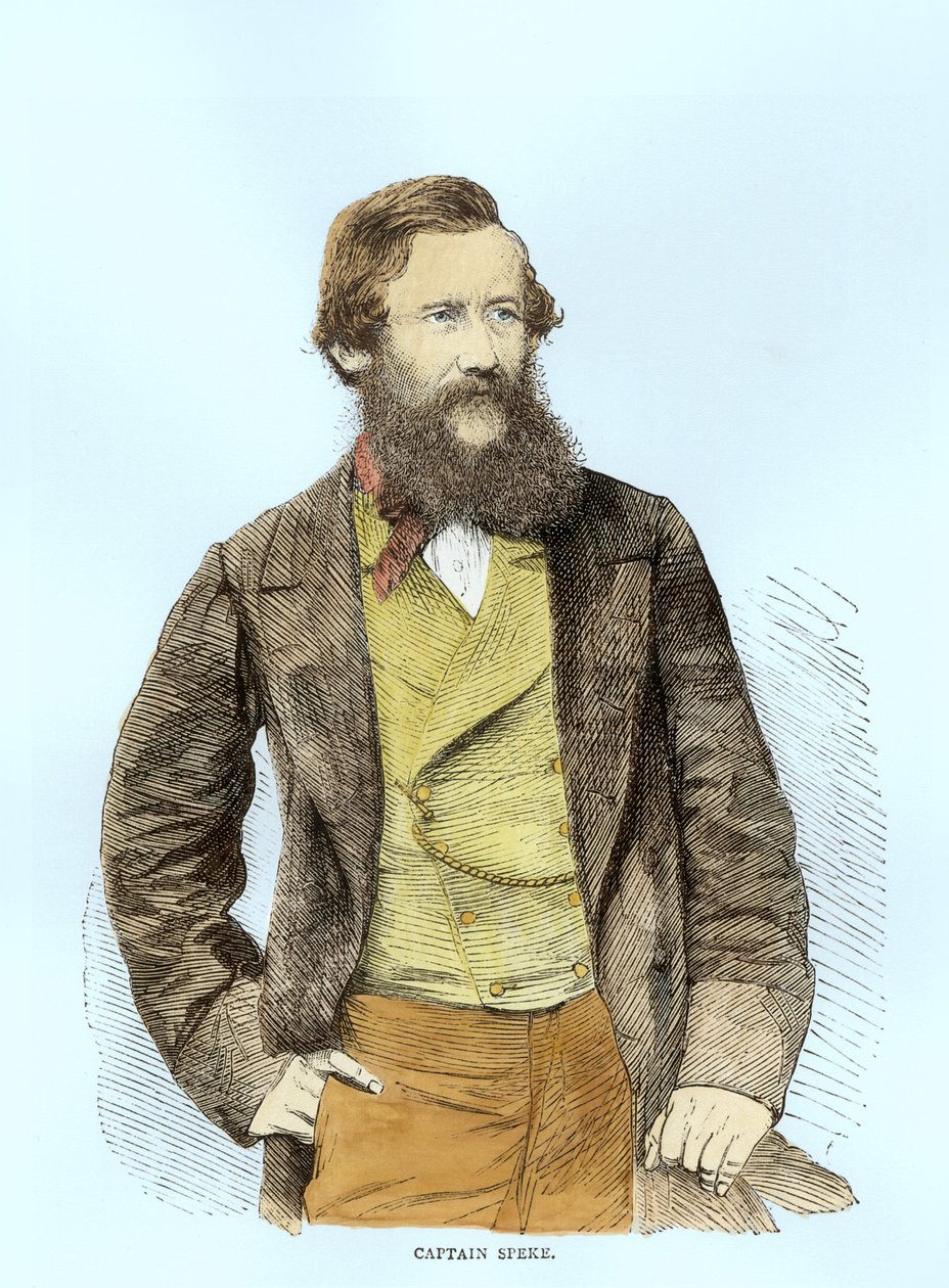 Retrato de John Hanning Speke (1827-64) (posterior coloração) de English School