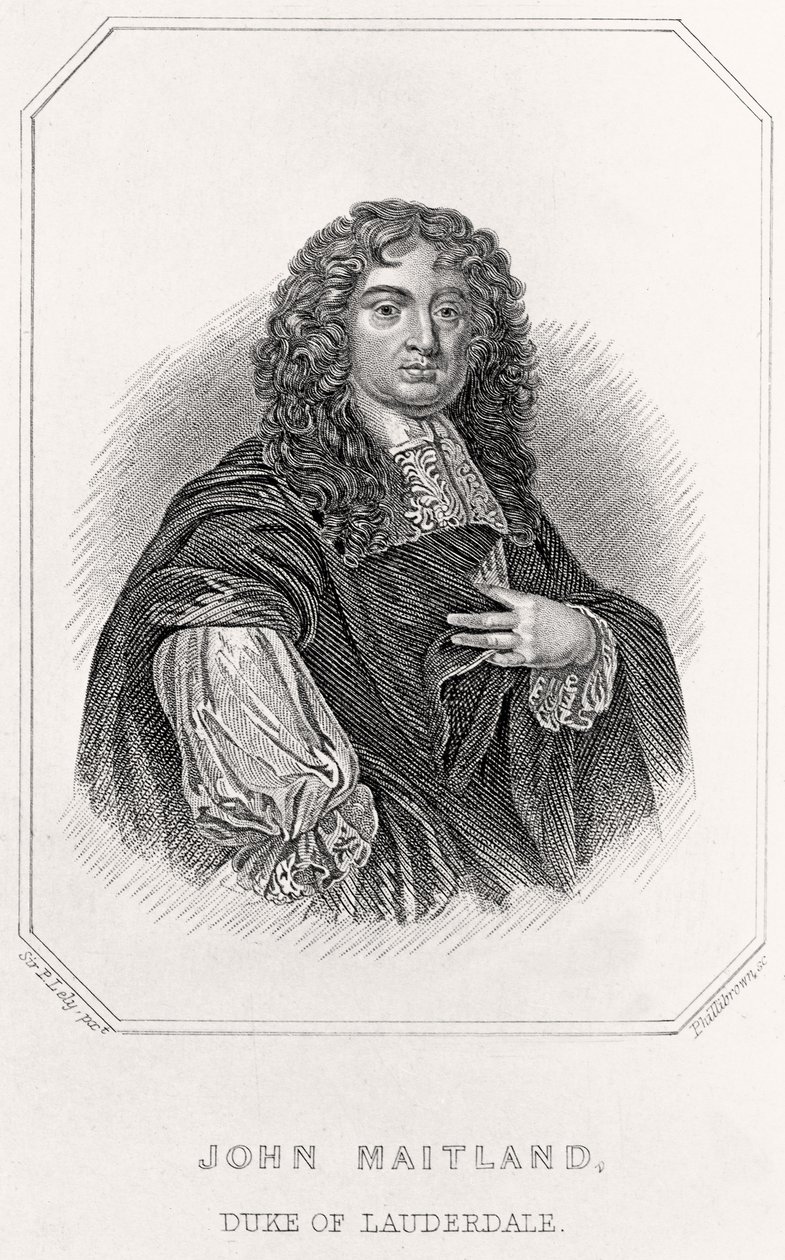 Retrato de John Maitland, duque de Lauderdale, 1835 de English School
