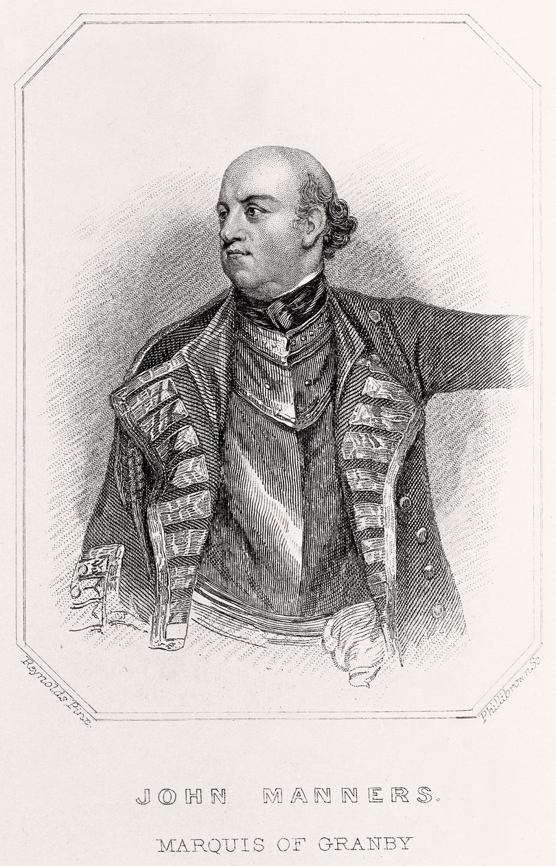Retrato de John Manners, Marquês de Granby, 1835 de English School