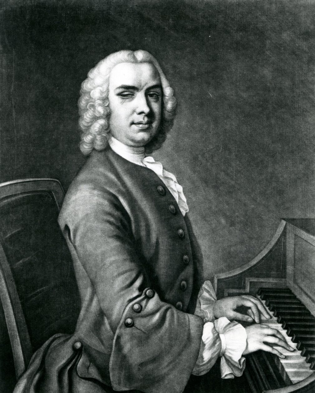Retrato de John Stanley (1712-86) (gravura) de English School