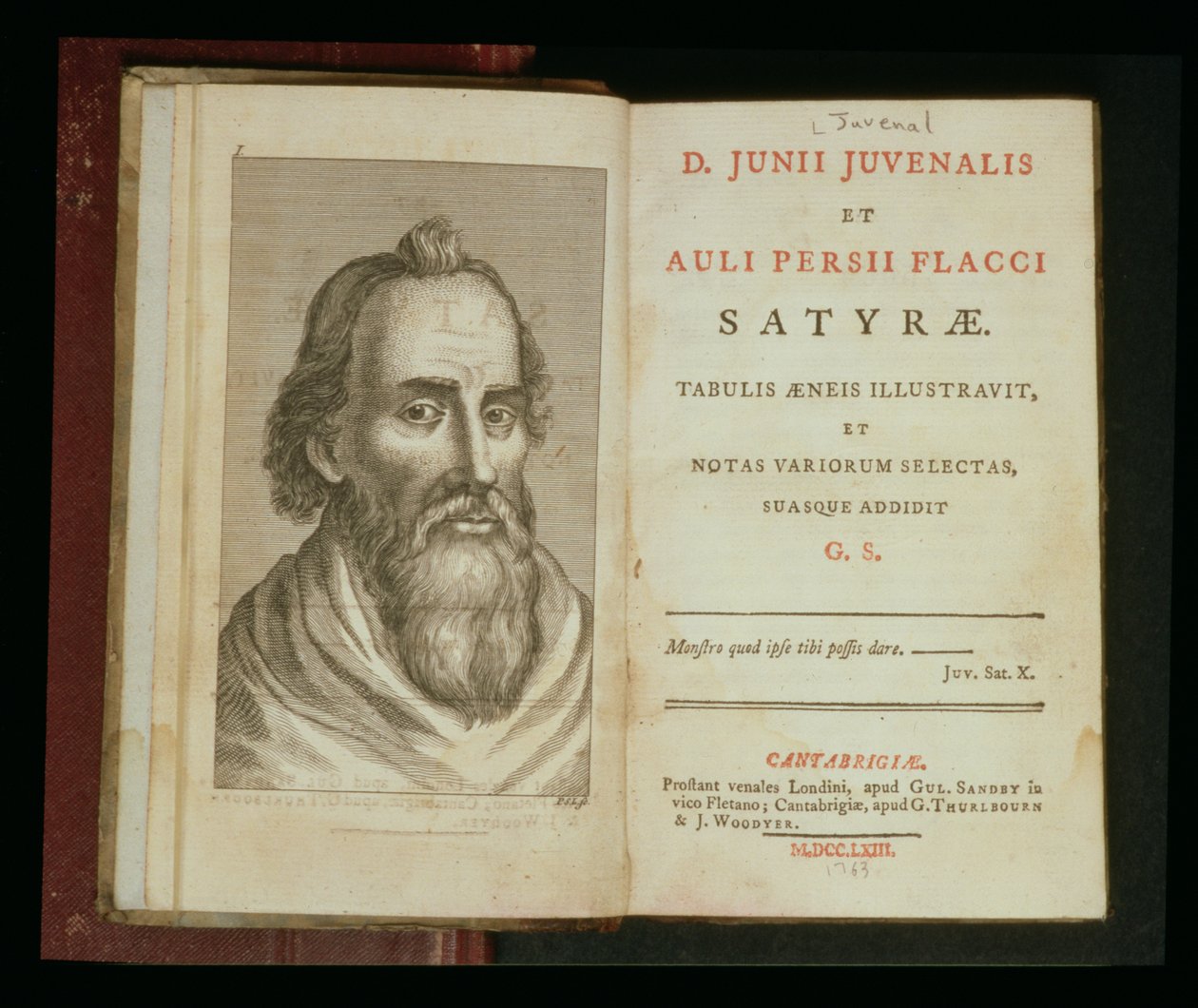 Retrato de Juvenal de &39;As Sátiras de Juvenal e Aulius Flaccus&39;, 1763 (gravura) de English School