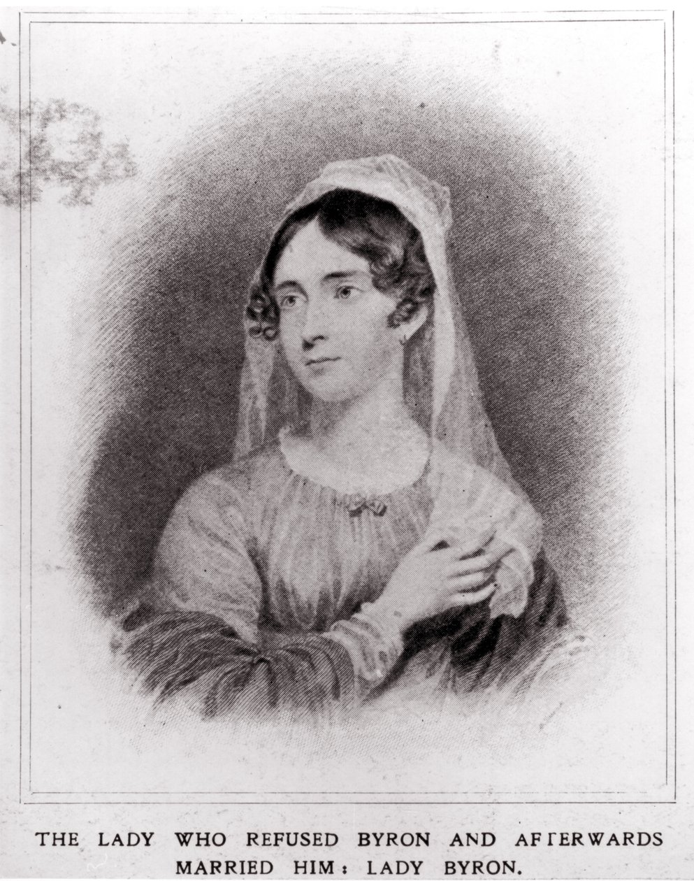 Retrato de Lady Byron (1792-1863) de English School