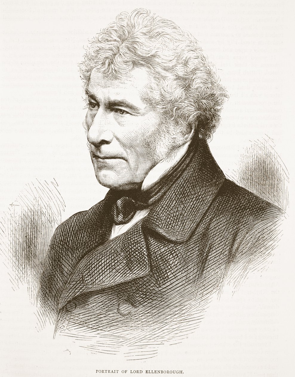 Retrato, de, lorde, Ellenborough, ilustração, de, cassells, ilustrado, história, de, inglaterra de English School