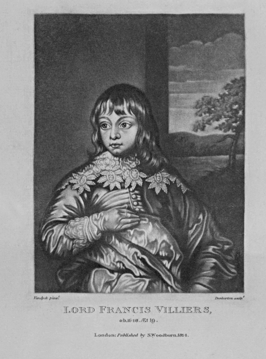 Retrato do Senhor Francis Villiers. de "Personagens Ilustres na História Britânica", de Richard Earlom e Charles Turner, 1815 de English School
