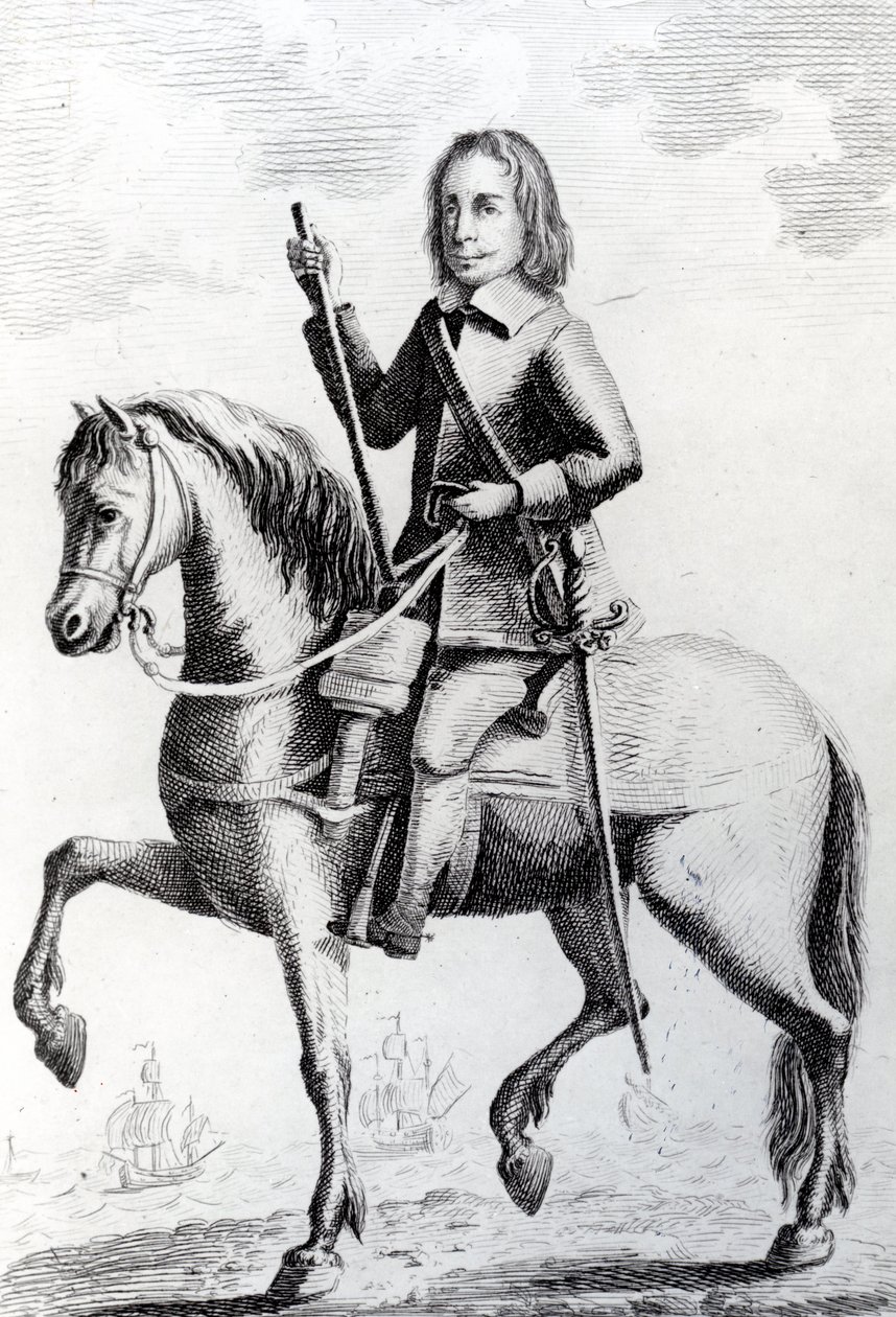 Retrato do Major General Desborough a cavalo de English School