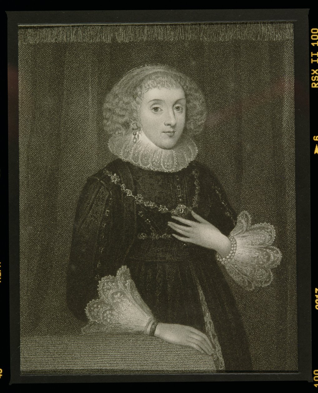 Retrato de Mary Herbert (1561-1621), Condessa de Pembroke, de &39;British Retratos Lodge&39;, 1823 de English School