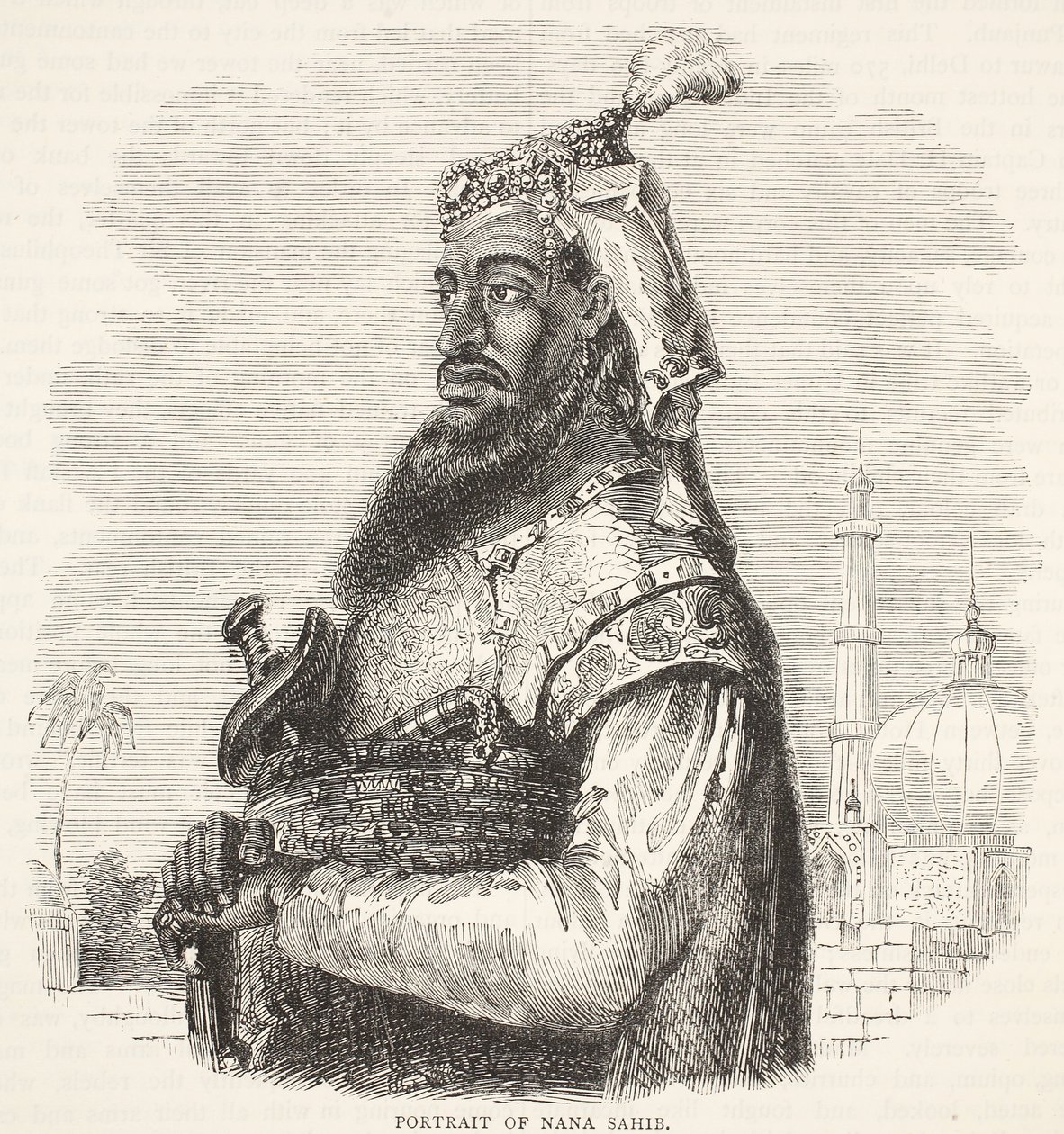 Retrato, de, nana, sahib, ilustração, de, cassells, ilustrado, história, de, inglaterra de English School