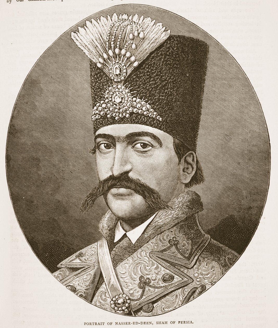 Retrato, de, nasser-ed-deen, xá pérsia, ilustração, de, cassells, ilustrado, história, de, inglaterra de English School