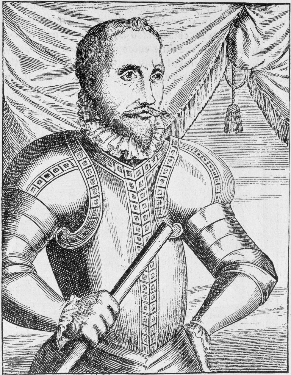 Retrato de Pedro de Valdibia, Governador do Chile, de &39;A História Narrativa e Crítica da América&39;, editado por Justin Winsor, Londres, 1886 de English School