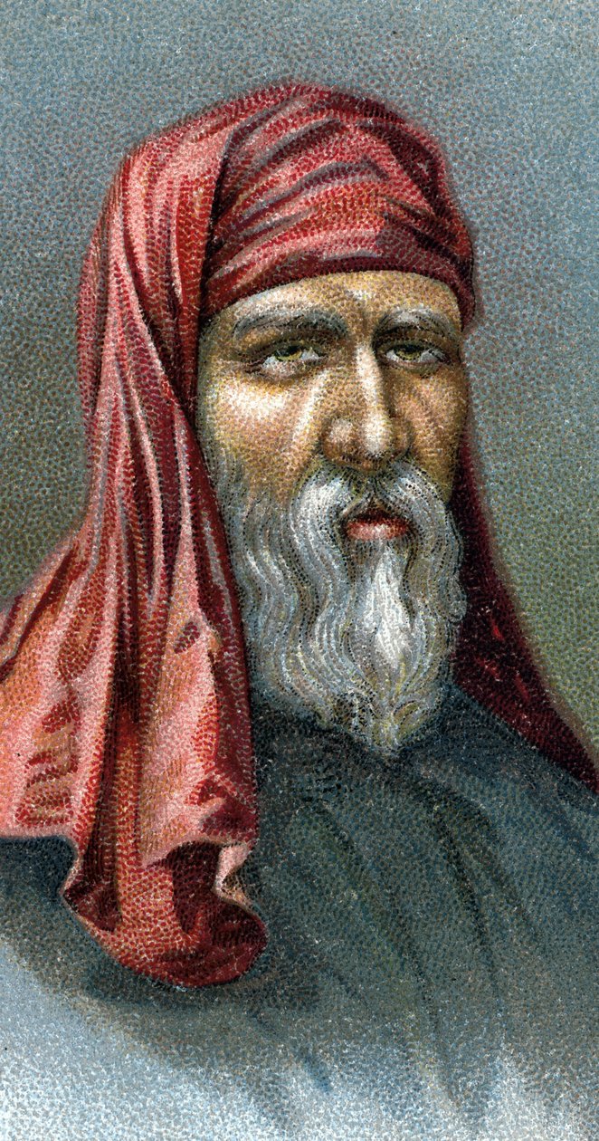Retrato de Plutarco (43-120 d.C.) (cromolitografia) - Escola de Inglês, século XX de English School