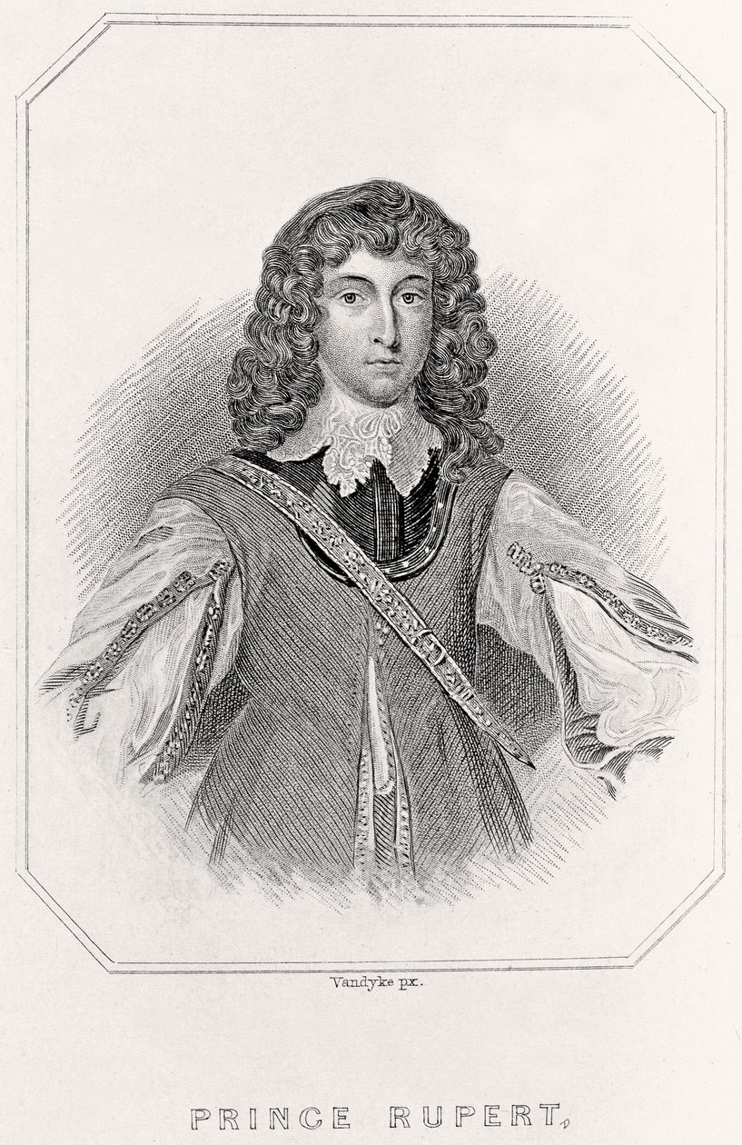Retrato do Príncipe Rupert, 1835 de English School