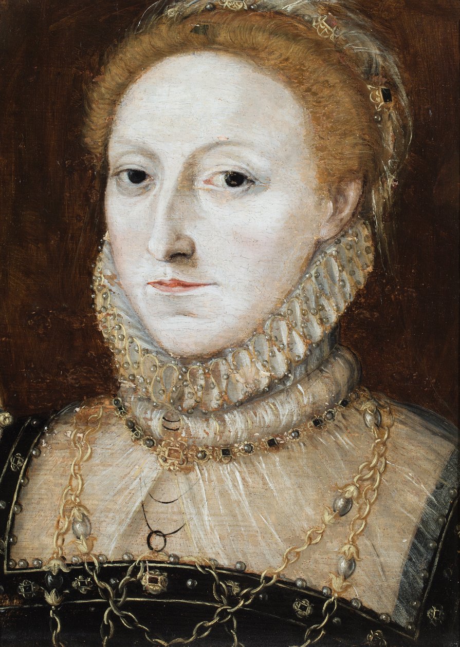 Retrato da Rainha Isabel I (óleo sobre painel) de English School