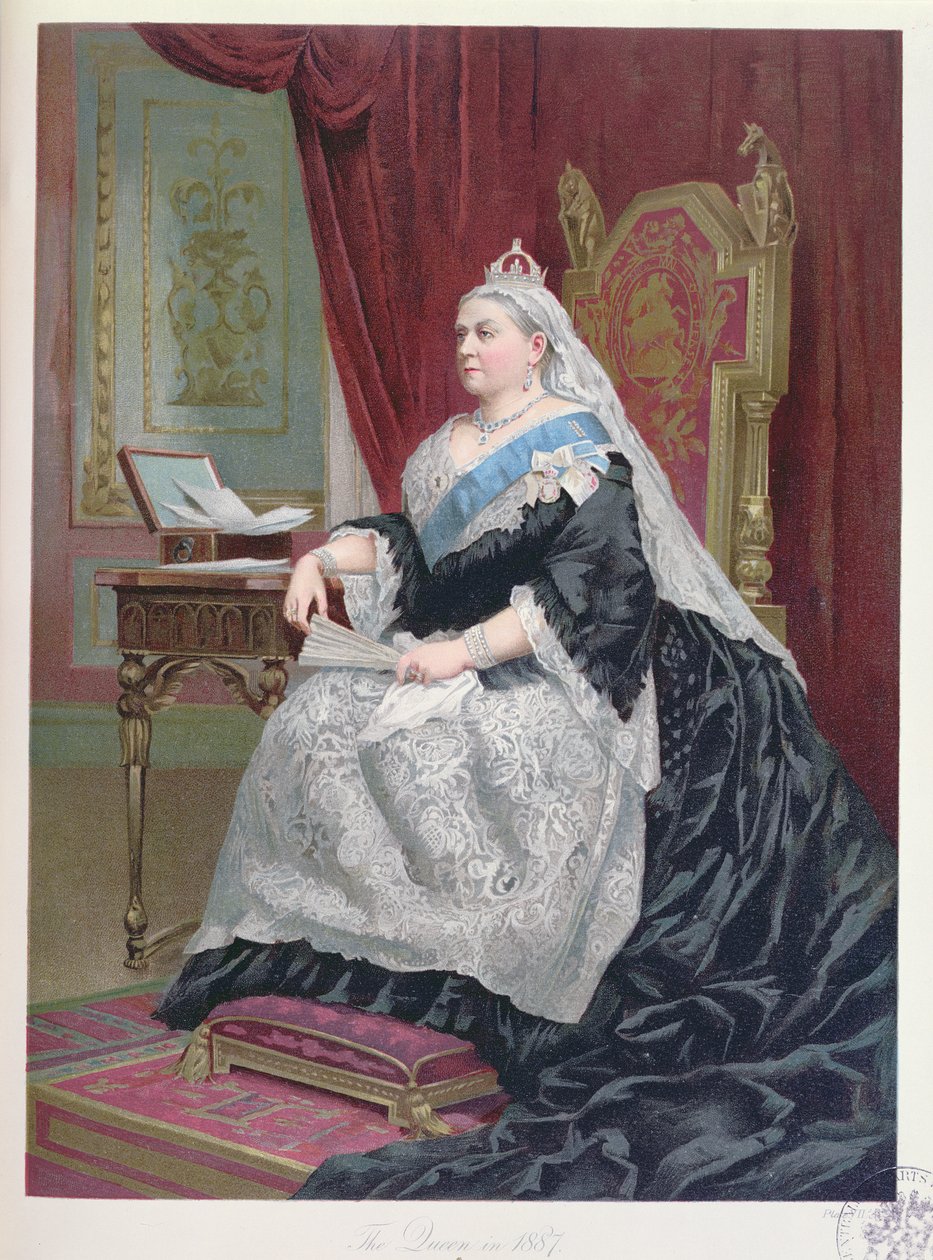 Retrato da Rainha Vitória (1819-1901) na época de seu Jubileu de Ouro em 1887, 1887 de English School