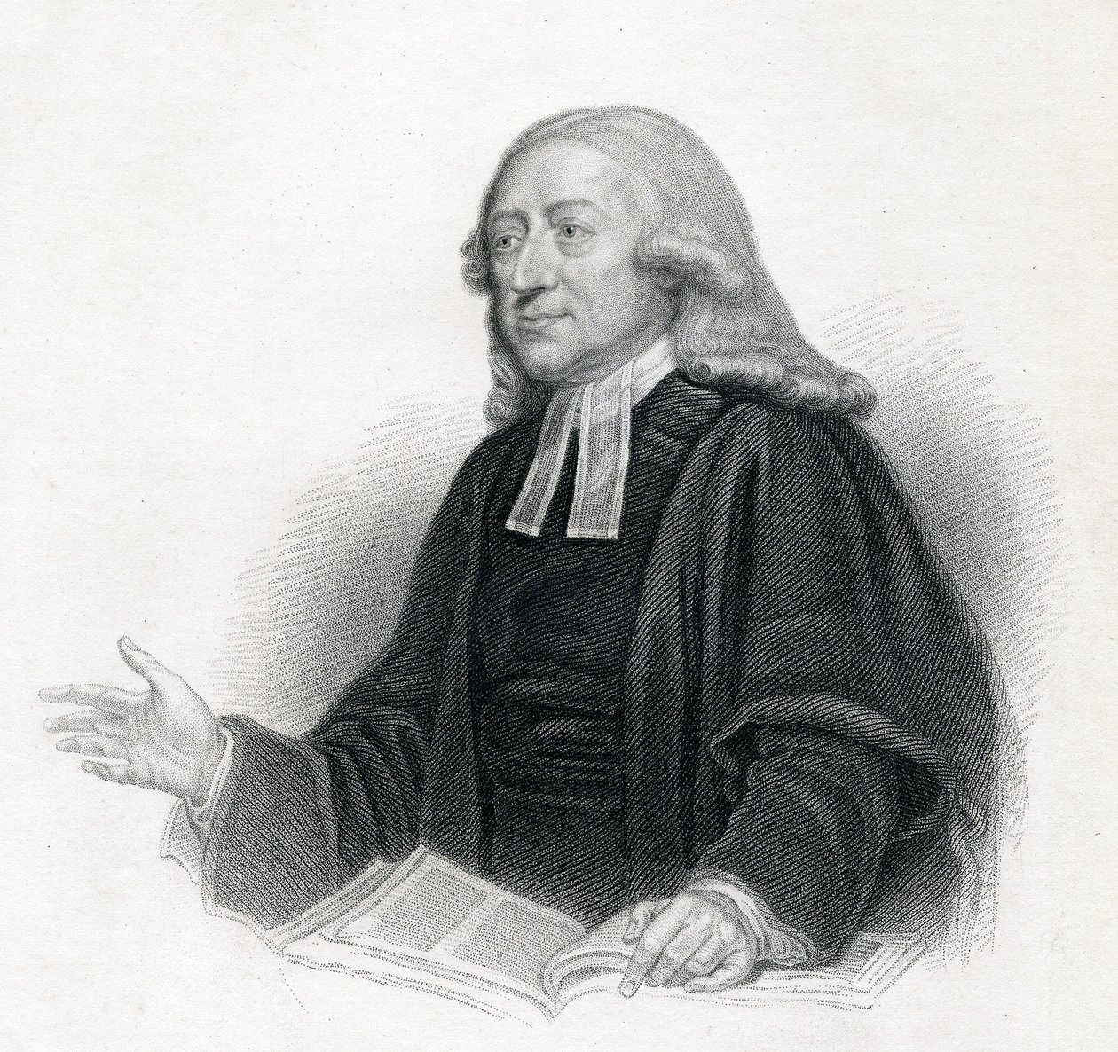 Retrato do reverendo John Wesley AM, do século XIX de English School