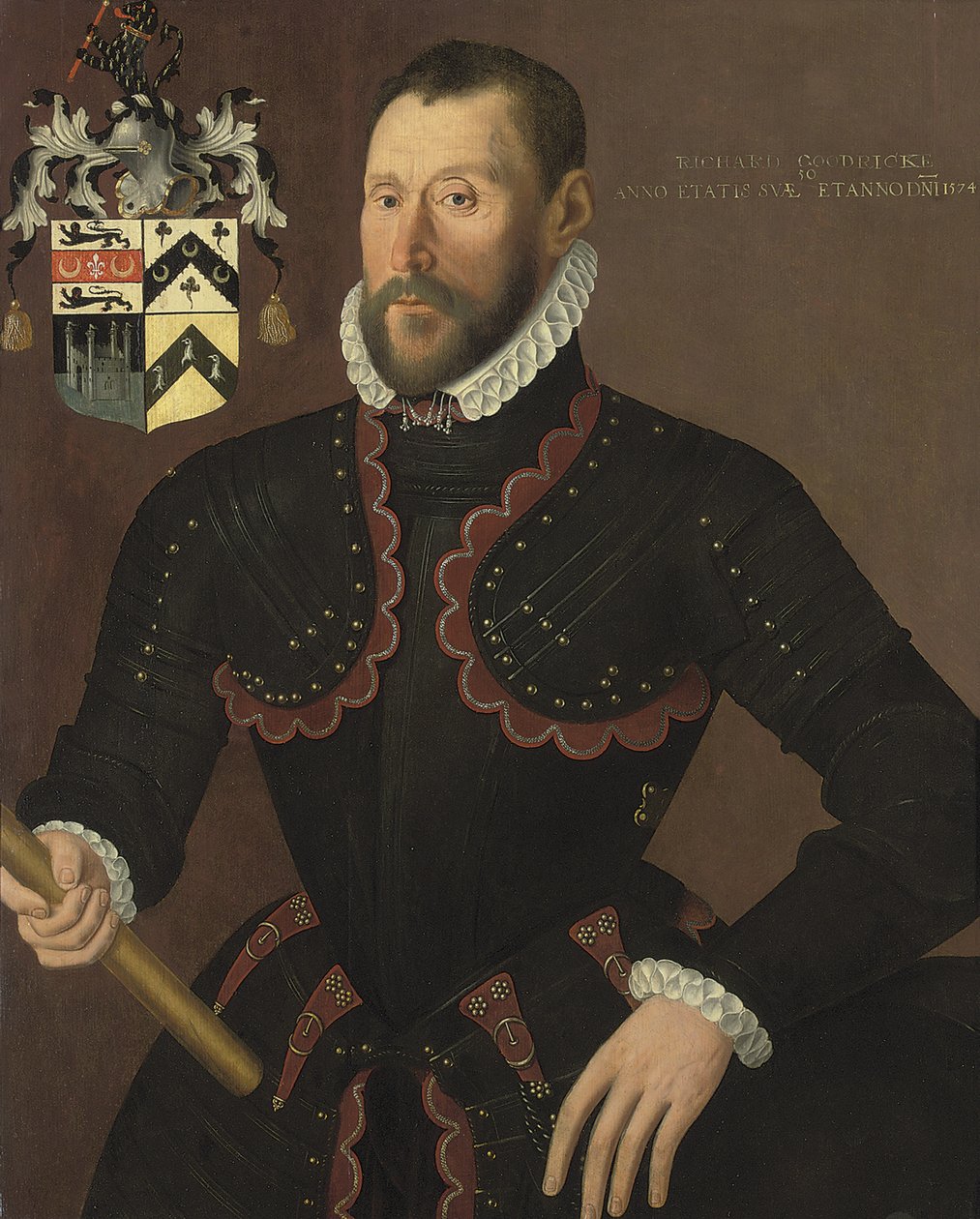 Retrato de Richard Goodricke, Sen .. com 50 anos, 1574 de English School