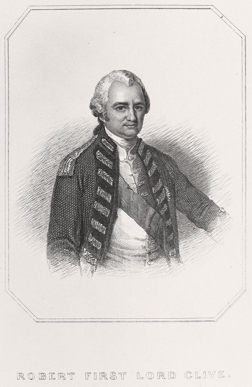 Retrato de Robert 1st Lord Clive, 1835 de English School