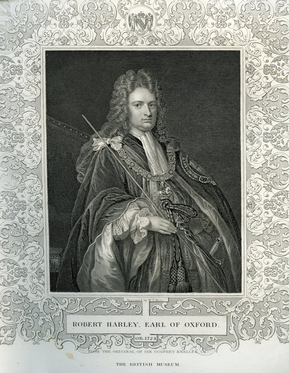 Retrato de Robert Harley, primeiro conde de Oxford (1671-1724) de English School