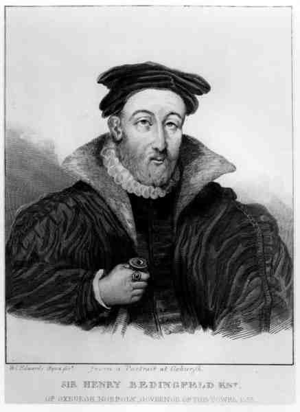 Retrato de Sir Henry Bedingfeld (1511-1583) gravado por William Camden Edwards (1777-1855) de English School