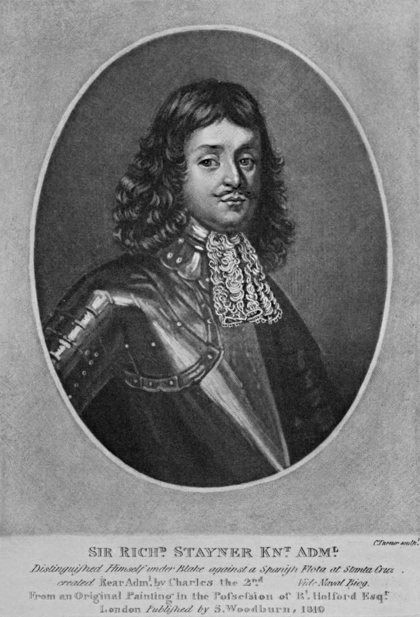 Retrato de Sir Richard Stainer, de &39;Personagens Ilustres na História Britânica&39;, de Richard Earlom e Charles Turner, 1815 de English School