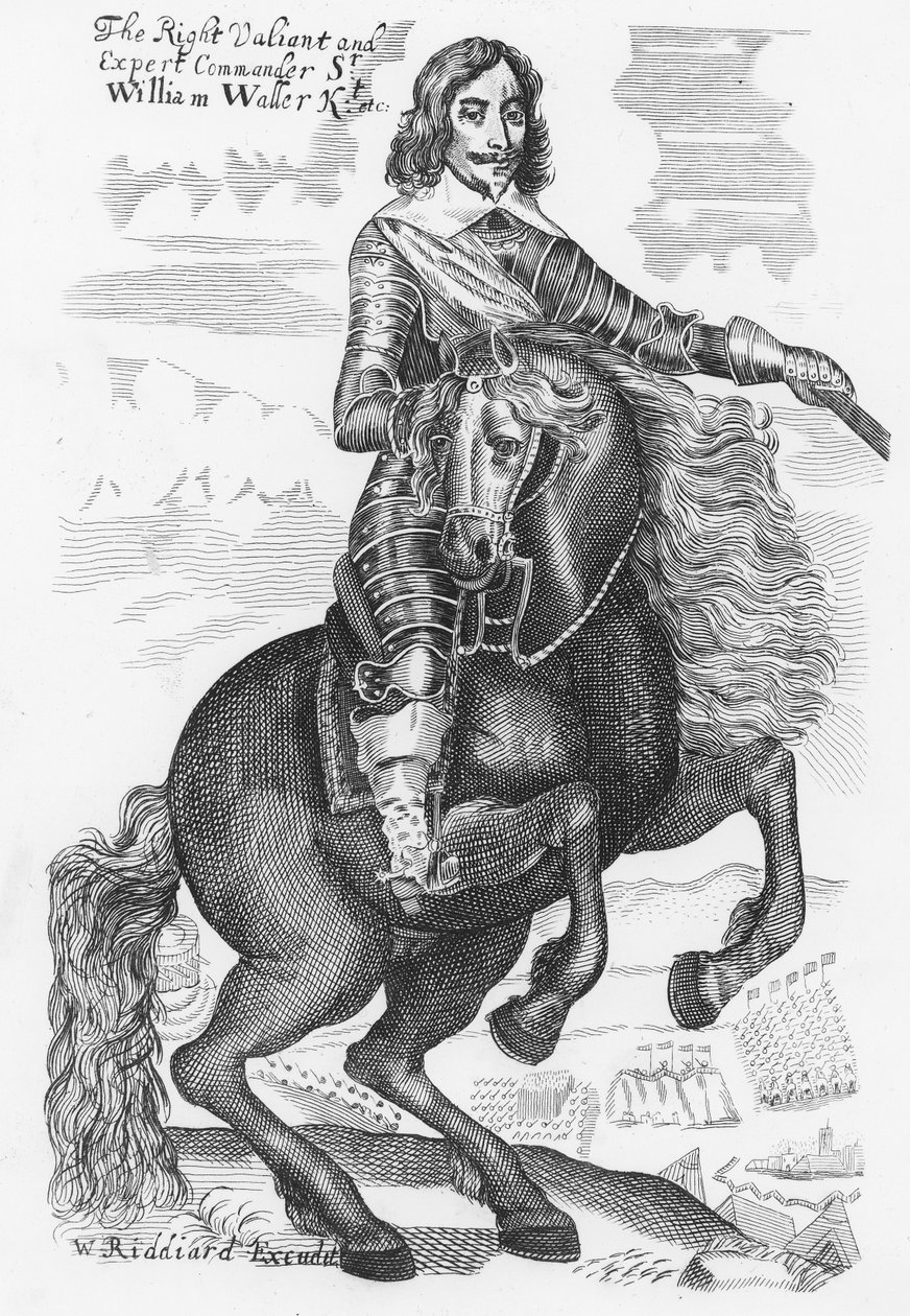 Retrato de Sir William Waller (gravura) de English School
