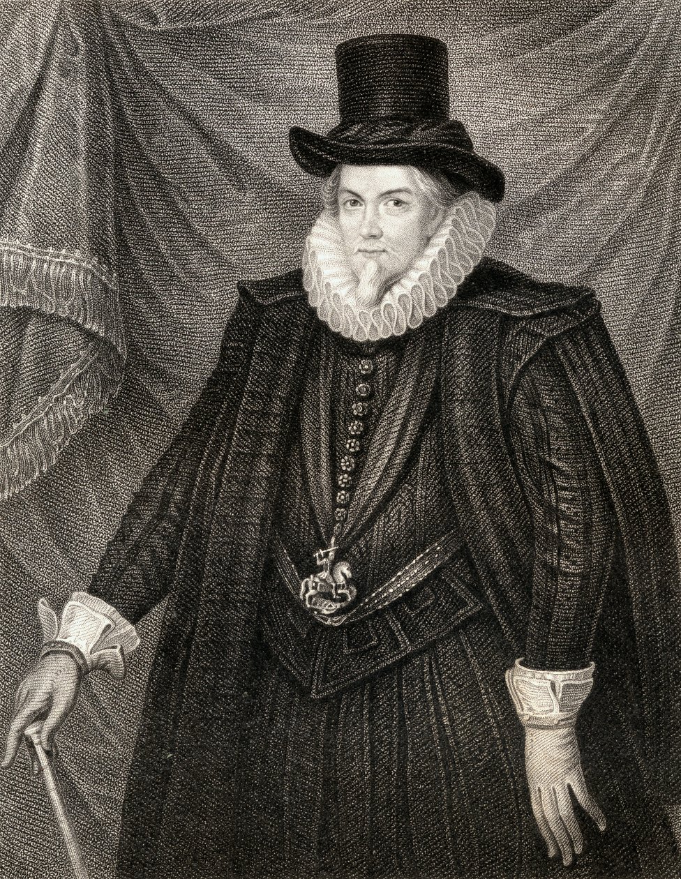 Retrato de Thomas Cecil, 1º Conde de Exeter, de Lodges British Portraits, 1823 de English School