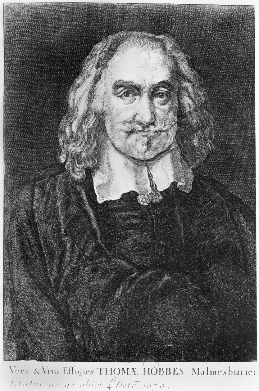 Retrato de Thomas Hobbes (1588-1679) de English School