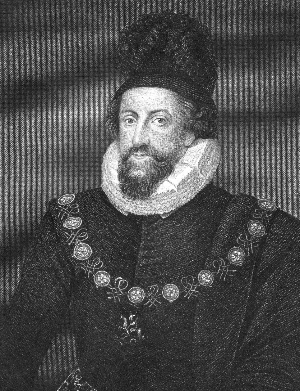 Retrato de Thomas Howard (1561-1626) 1º Conde de Suffolk, de &39;British Retratos Lodge&39;, 1823 de English School
