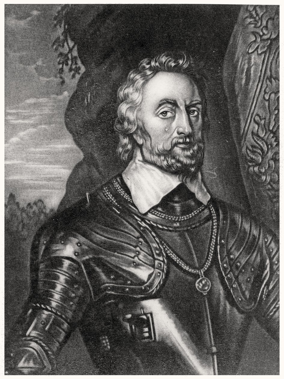 Retrato de Thomas Howard, conde de Arundel (1585-1646) gravado por Richard Earlom (1743-1822) e Charles Turner (c.1773-1857) de personagens ilustres da história britânica (mezzotint) de English School