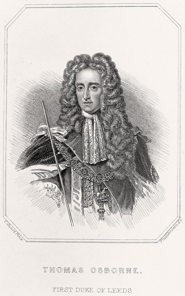 Retrato de Thomas Osborne, 1º Duque de Leeds, 1835 de English School