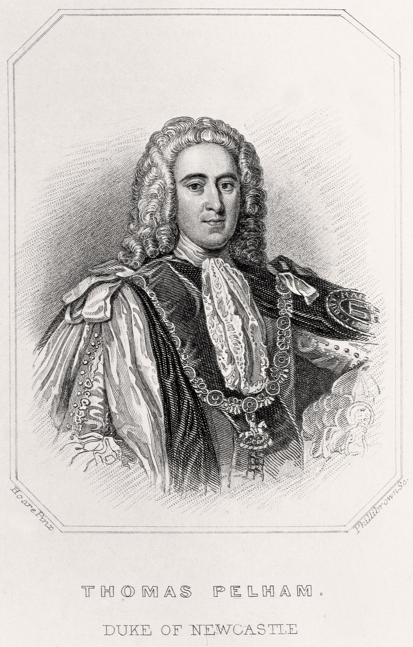 Retrato de Thomas Pelham, duque de Newcastle, 1835 de English School