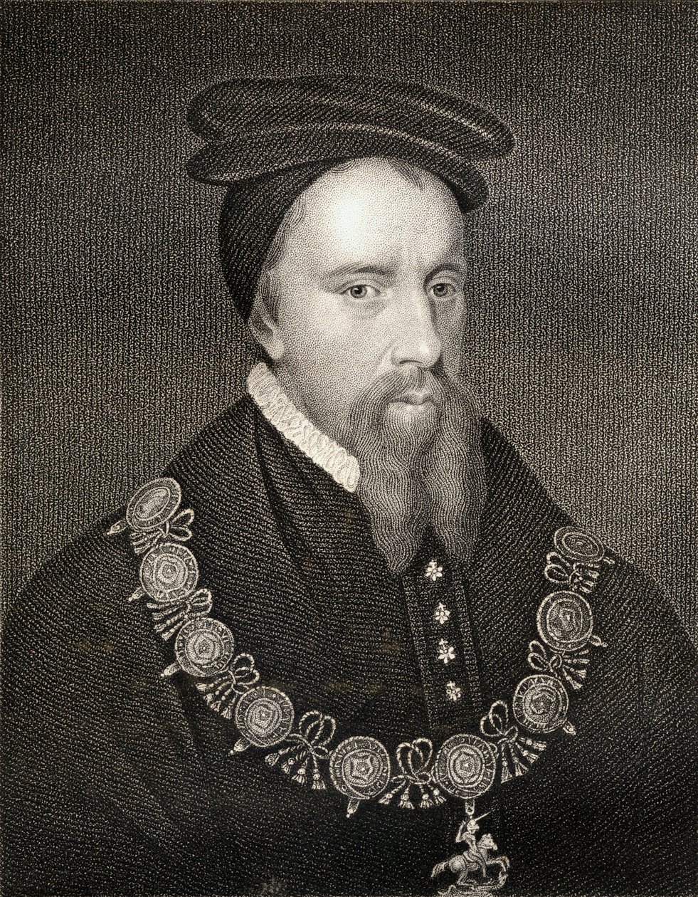 Retrato de Thomas Stanley (1435-1504) 1º Conde de Derby, de Lodges British Portraits, 1823 de English School