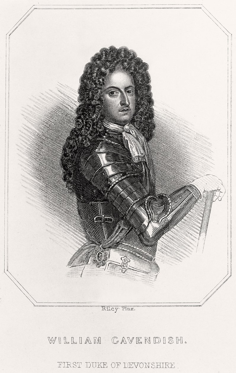 Retrato de William Cavendish, primeiro duque de Devonshire, 1835 de English School