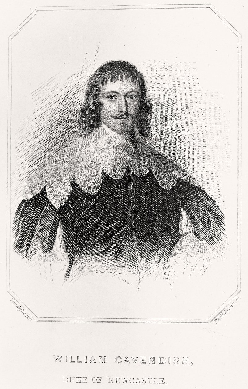 Retrato de William Cavendish, duque de Newcastle, 1835 de English School