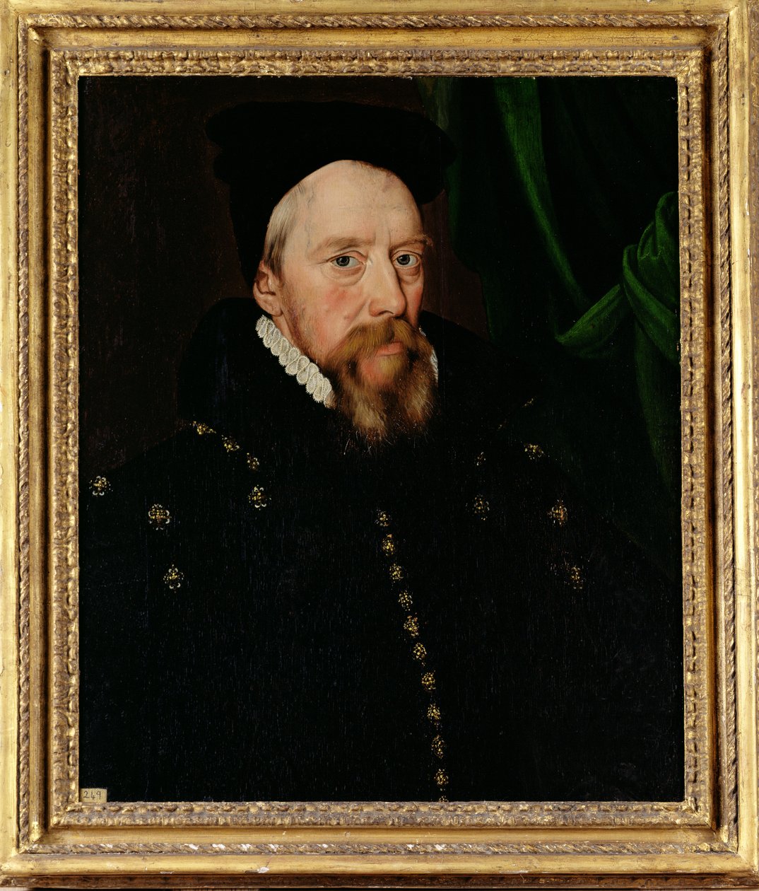 Retrato de William Cecil, 1º Barão Burghley (1520-98) de English School