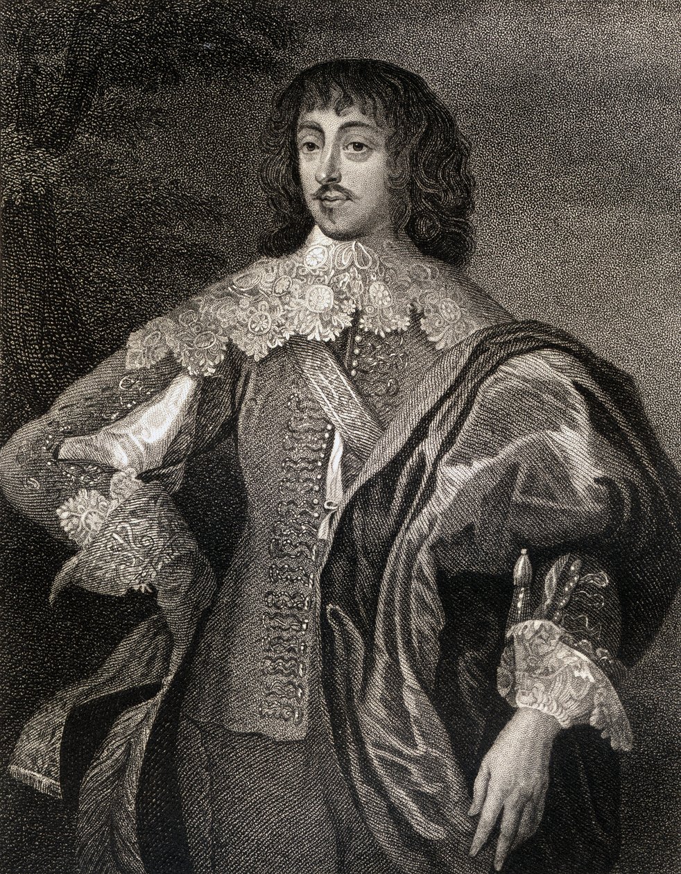 Retrato de William Villiers (1613-43) Visconde Grandison, de Lodges British Portraits, 1823 de English School