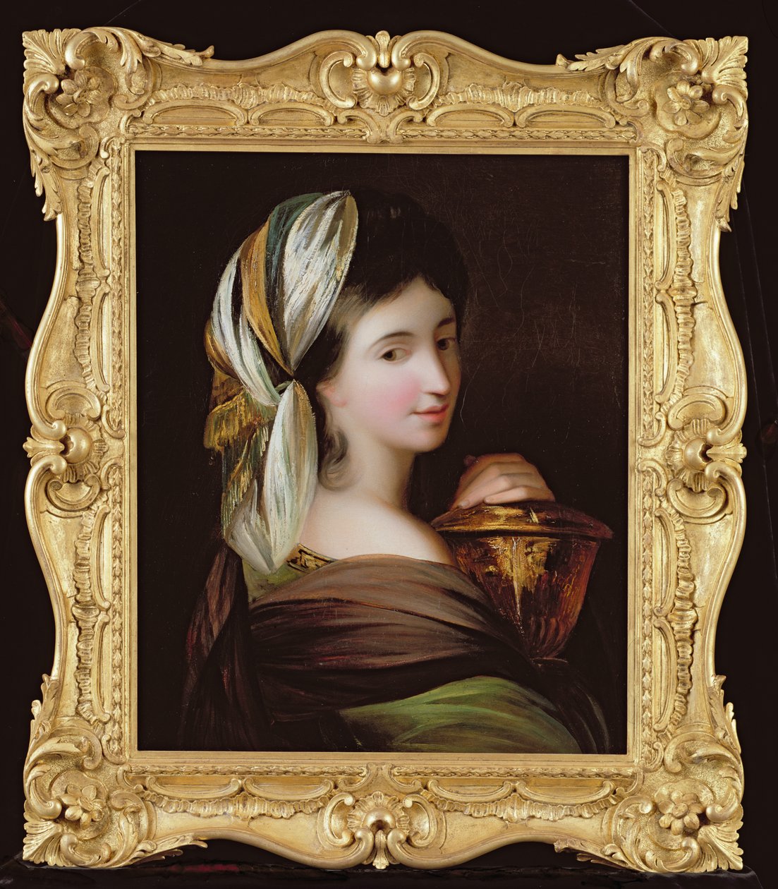 Retrato de uma senhora no vestido oriental, c.1890 (veja 215282 para o par) de English School
